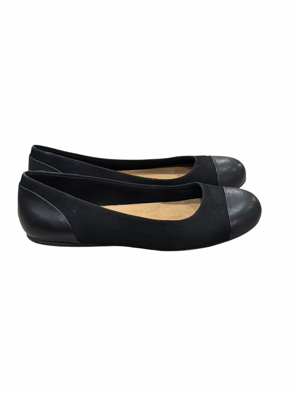 Softwalk Sanoma Women's 8 Cap‎ Toe Ballet Flats Slip On Leather S6